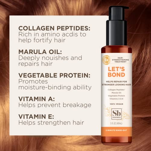 Soapbox Let's Bond Hair Treatment - Nourishes & Strengthens Fine Hair, Vegan & Paraben Free - 5oz