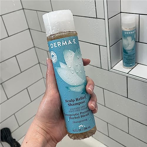 Derma E Scalp Relief Shampoo - Soothes Itchy Scalp, Nourishes & Cleanses - 10 Fl oz