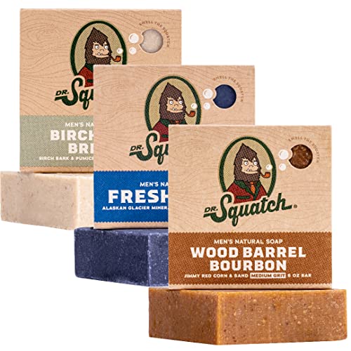 Dr. Squatch Men's Soap Set - Nourishing Natural Ingredients, No Harsh Chemicals - 3 Pack