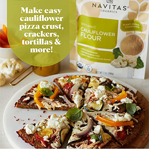 Navitas Organics Cauliflower Flour - Low Carb, Gluten-Free, Vegan - 7oz, 13 Servings