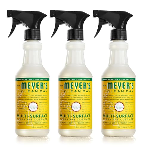 Mrs. Meyer's All-Purpose Cleaner - Removes Dirt & Odors, Honeysuckle Scent - 16 Fl Oz, Pack of 3