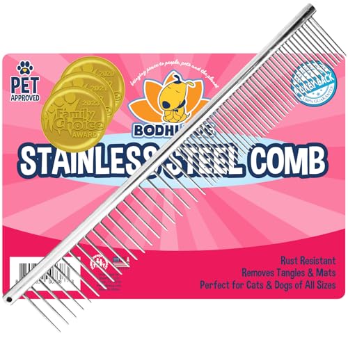 Bodhi Dog Pet Grooming Set - Durable Stainless Steel Comb for Easy Detangling, Safe for All Pets