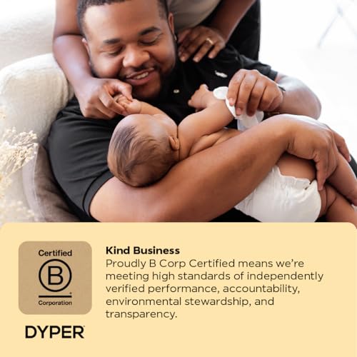 DYPER Size 1 Bamboo Diapers - Soft, Absorbent, Hypoallergenic - 36 Count & 224 Wipes