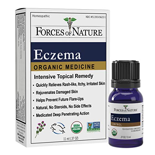 Forces of Nature Eczema Cream - Natural Relief for Dry, Itchy Skin, Steroid-Free - 0.37 Fl Oz