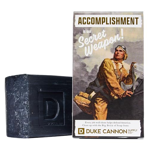 Duke Cannon Men's Soap Brick - Long-Lasting Bar, Bergamot & Pepper Scent - 10oz