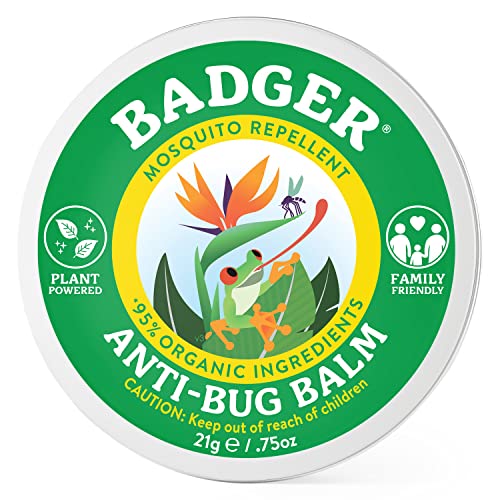 Badger Bug Repellent - Natural Insect Protection with Citronella & Lemongrass - .75oz Tin
