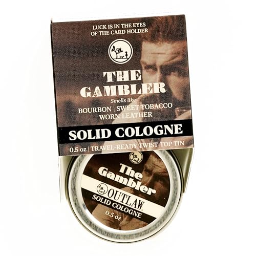 The Gambler Bourbon-Inspired Solid Cologne - Rich Tobacco & Leather Blend, Travel-Friendly - 1oz