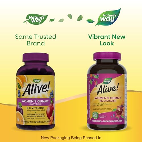 Nature's Way Alive! Women's Multivitamin Gummies - 16 Vitamins for Energy & Wellness - 130 Count