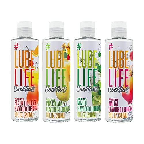 Lube Life Water-Based Flavored Lubricant - Vegan, Non-Staining, Easy Clean - 8 Fl Oz