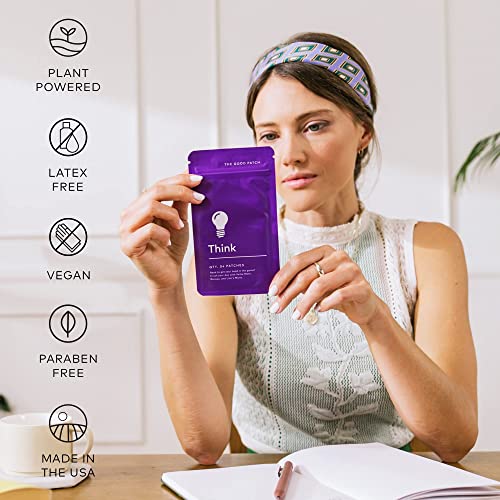 The Good Patch Think Patches - Boost Focus Naturally with Caffeine & Bacopa - 24 Patches