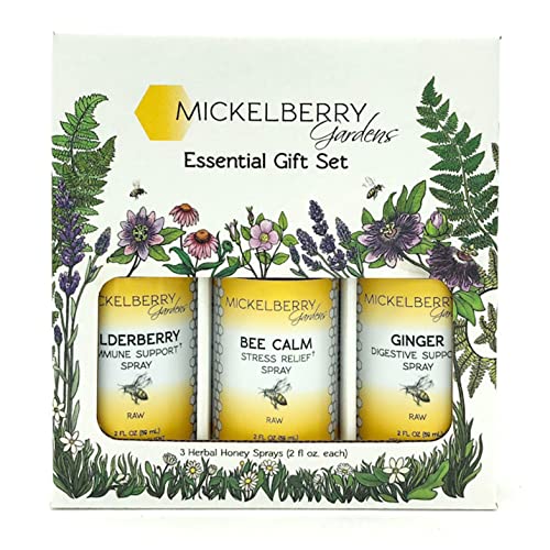 Mickelberry Gardens Gift Set for Women - Immune, Tension & Digestive Support Sprays - Pack of 3