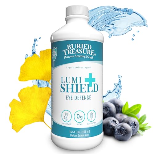 Buried Treasure LumiShield Plus Eye Health Supplement - Lutein, Antioxidants, Peppermint - 16oz