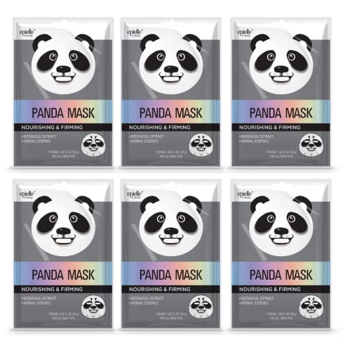 Epielle Panda Character Sheet Mask - Hydrating, Vegan Formula for All Skin Types - 25g