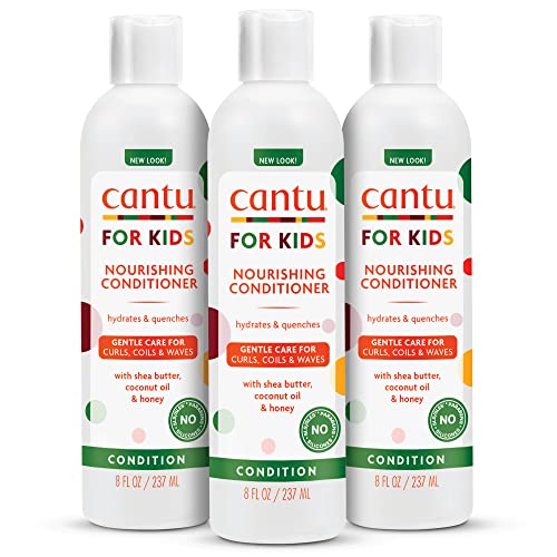 Cantu Kids Shampoo & Body Wash - Nourishes Curls, No Harsh Ingredients - 8 fl oz (Pack of 3)