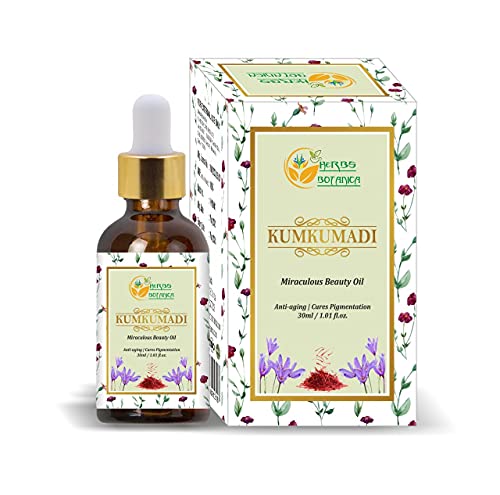 Herbs Botanica Kumkumadi Face Oil - Nourishing Serum with 26 Herbs & Saffron, 30ml
