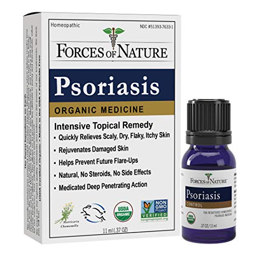 Forces of Nature Psoriasis Treatment - Fast Relief for Itchy, Dry Skin, USDA Organic - 0.37 Fl Oz
