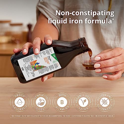 Floradix Iron Sport Multivitamin - Energy & Muscle Support, Vegan, Non-GMO - 8.5 fl oz