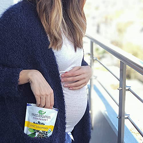 Nature's Way Organic Sambucus Zinc Lozenges - Immune Support, Vegan & Gluten Free - 24 Count