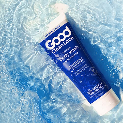 Good Clean Love Cedarwood Body Wash - Moisturizing, pH-Balanced for Sensitive Skin - 8 oz