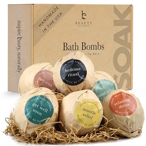USA Handmade Bath Bomb Gift Set - Natural Ingredients, Relaxing Spa Experience - 6 Pack
