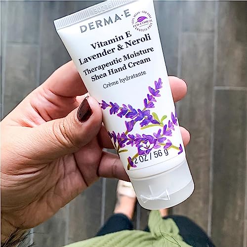 derma e Shea Hand Cream - Intense Moisture & Antioxidant Protection, Lavender & Neroli - 4oz