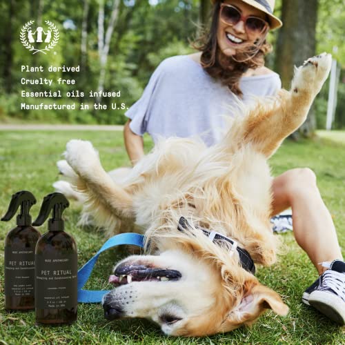 Muse Apothecary Dog Grooming Spray - Deodorizing & Detangling, Lavender Fields, 8oz