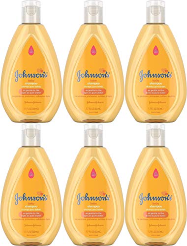 Johnson's Baby Shampoo - Hypoallergenic, Gentle Formula, Travel Size 1.7oz (Pack of 6)