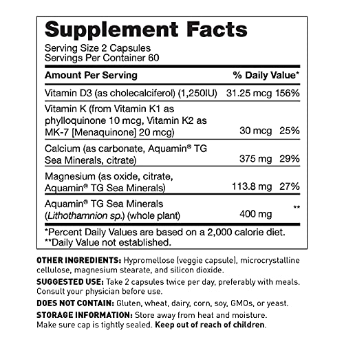 Amy Myers MD OsteoDura - Supports Bone Growth & Flexibility, Calcium & Sea Minerals - 120 Capsules