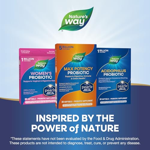 Nature's Way Probiotic Pearls - Supports Digestive, Immune & Colon Health - 30 Softgels