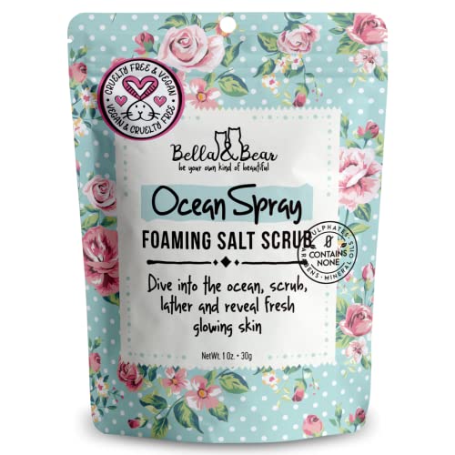 Bella & Bear Ocean Spray Body Scrub - Exfoliating & Vegan, No Sulphates, 24 Pack, 1oz Each