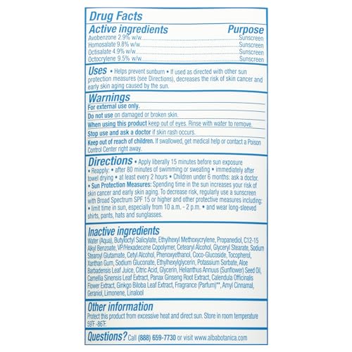 Alba Botanica Sunscreen Lotion - Broad Spectrum SPF 30, 100% Vegetarian, 3 fl. oz.