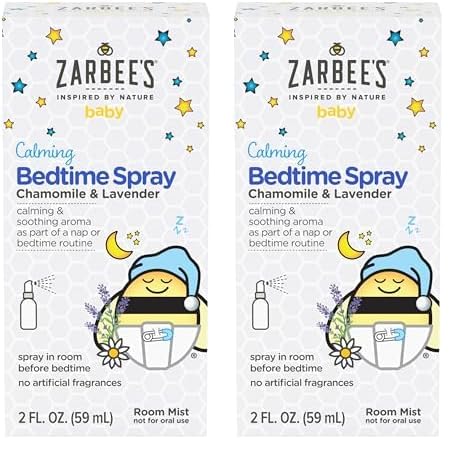 Zarbee's Baby Sleep Spray - Calming Lavender & Chamomile, Pediatrician Approved - 2oz (Pack of 2)