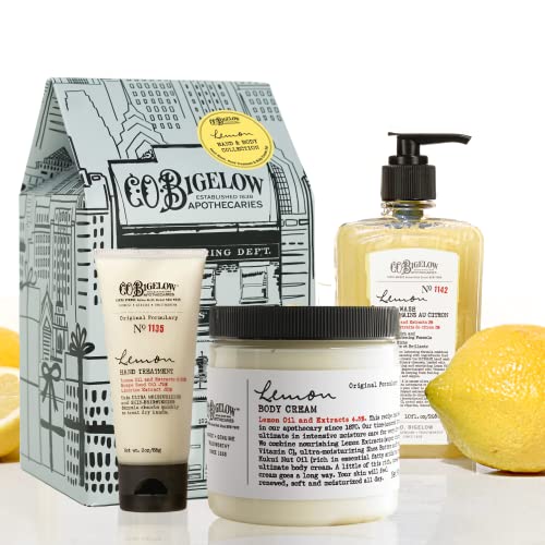 C.O. Bigelow Bath & Body Gift Set - Nourishing Lemon Care for Soft Skin - 3 Piece Set