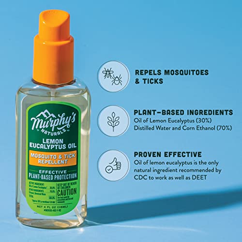 Murphy's Naturals Bug Repellent - DEET-Free, Plant-Based Protection for Skin + Gear - 4oz