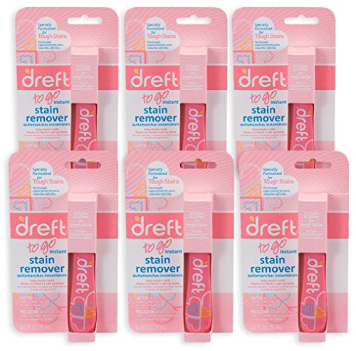 Downy Dreft Stain Remover Pen - Removes Tough Baby Stains, Safe for All Fabrics - 0.7 oz, 6 Pack