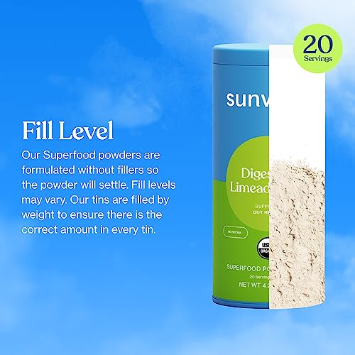 Sunwink Digestion Limeade Fiber Superfood Powder - Supports Gut Health, Non-GMO, Vegan - 4.2 oz
