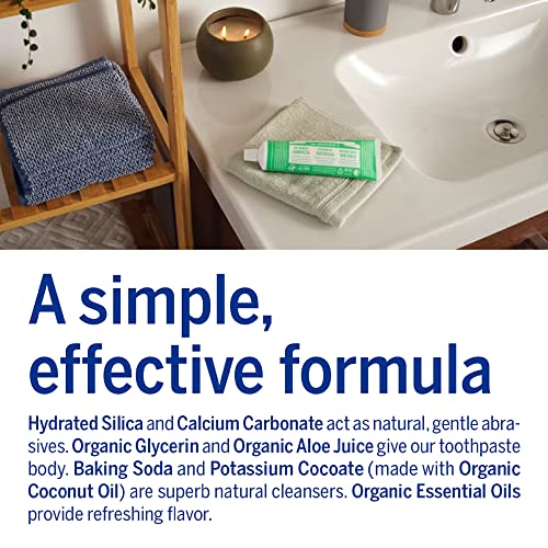 Dr. Bronner’s All-One Toothpaste Variety Pack - Fluoride-Free, 70% Organic, Vegan - 5oz, 2-Pack