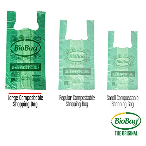BioBag Compost Bags - 100% Certified Compostable, 20lb Capacity, 500 Count - 10 Gallon Size