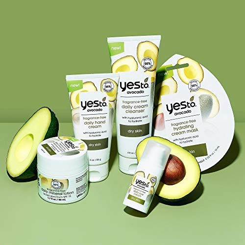 Yes To Avocado Hand Cream - Nourishing & Fast-Absorbing with Omega 3, 95% Natural - 3oz (2 Pack)