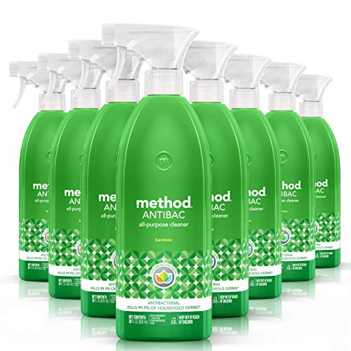 Method Antibacterial Disinfectant Spray - Kills 99.9% of Germs, Bamboo Scent - 28oz, Pack of 8