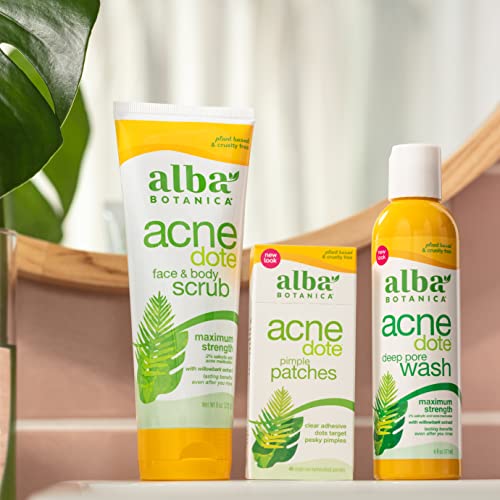 Alba Botanica Acnedote Pimple Patches - Plant-Based Fluid Draw, 100% Vegetarian - 40 Count