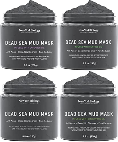 New York Biology Dead Sea Mud Mask - Clarifying, Mineral-Rich, Alcohol & Paraben Free - 8.8oz