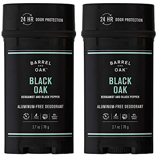 Barrel and Oak Aluminum-Free Deodorant - 24-Hour Odor Protection, Essential Oils - Black Oak, 2.7 oz