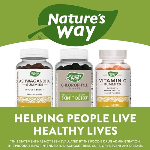 Nature's Way Chlorophyll Gummies - Supports Detox & Healthy Skin, Orchard Fruit Flavor - 60ct