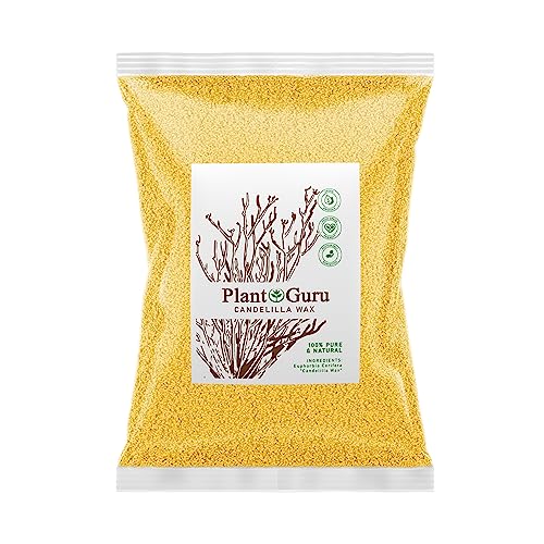 Candelilla Wax Pellets - 100% Pure Vegan Wax for Skin & Hair Care, 5 lbs Bulk for DIY Projects