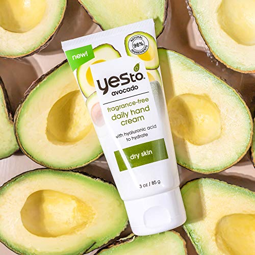 Yes To Avocado Hand Cream - Nourishing & Fast-Absorbing with Omega 3, 95% Natural - 3oz (2 Pack)
