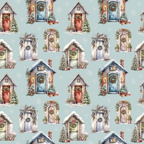 Waterleaf Paper Co. Gift Wrap - 100% Dissolvable, Compostable, Premium Holiday Design - 10 Sq Ft