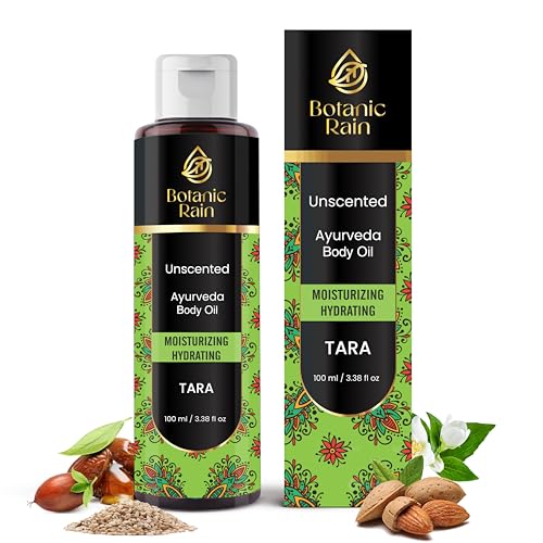 Botanic Rain Ayurveda Body Oil - Moisturizing & Hydrating for All Skin Types - 3.38 Fl Oz
