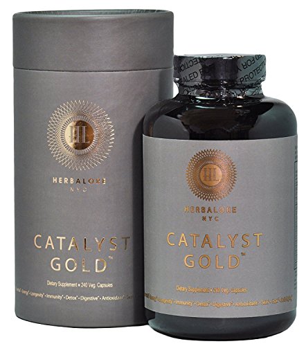 Herbalore Catalyst Gold Superfood Supplement - Boost Immunity, Energy, and Vitality - 240 Capsules