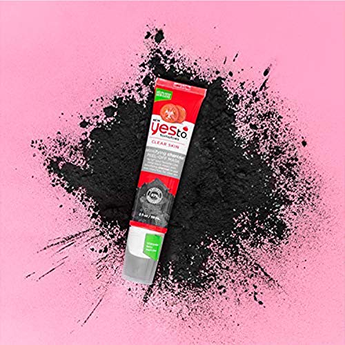 Yes To Tomatoes Charcoal Peel Off Face Mask - Detoxifies Skin, 97% Natural Ingredients - 2 Fl.Oz